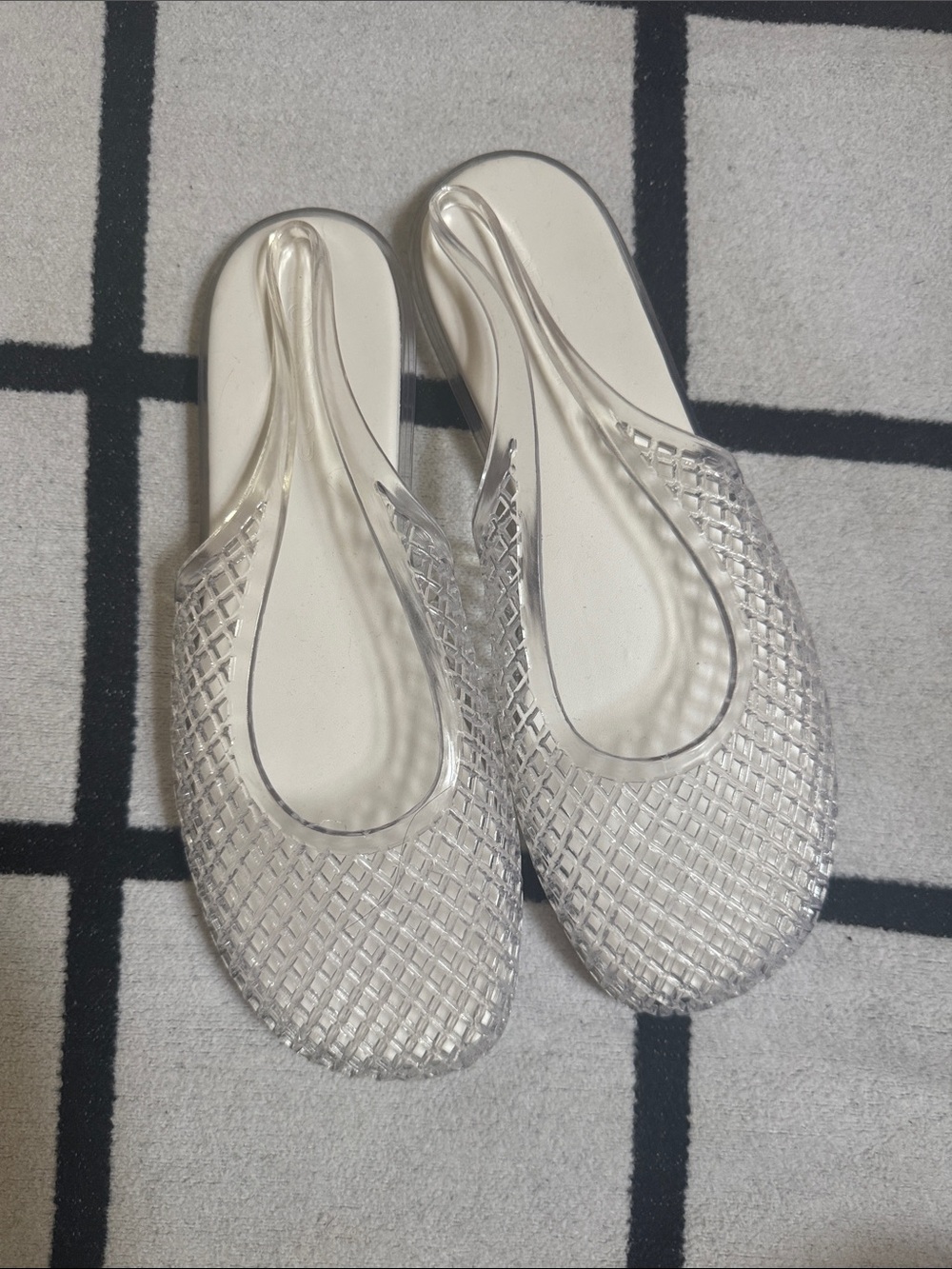 Topshop Clear Jelly Slip-On Flats for Women Size 5 NWOB